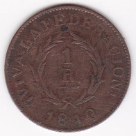 Argentine, Buenos Aires, 1 Real 1840, Cuivre, KM # 7 - Argentine