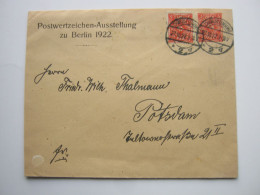 1922 ,  3 Mark Privatganzsache Aus Charlottenburg Mit  Zusatzfrankatur - Covers