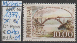 1977 - PORTUGAL - SM "100. Jahrestag ... über Den Douro" 10,00 E Mehrf. - O  Gestempelt - S.Scan (port 1377o 01-02) - Gebraucht