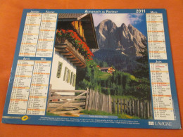 CALENDRIER ALMANACH 2011 TRENTIN HAUT ADIGE ITALIE TYROL AUTRICHE LAVIGNE - Grand Format : 2001-...