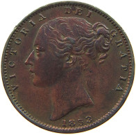 GREAT BRITAIN FARTHING 1853 Victoria 1837-1901 #t107 0139 - B. 1 Farthing