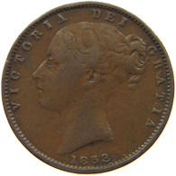 GREAT BRITAIN FARTHING 1853 BROKEN 3 Victoria 1837-1901 #t073 0017 - B. 1 Farthing