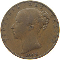 GREAT BRITAIN FARTHING 1841 Victoria 1837-1901 #s051 0555 - B. 1 Farthing