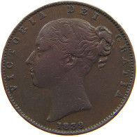 GREAT BRITAIN FARTHING 1839 Victoria 1837-1901 #t073 0379 - B. 1 Farthing