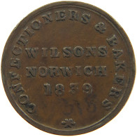 GREAT BRITAIN FARTHING 1839 WILSONS NORWICH 1839 #t021 0147 - B. 1 Farthing