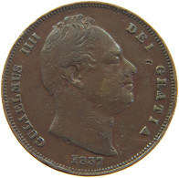 GREAT BRITAIN FARTHING 1837 WILLIAM IV. (1830-1837) #s010 0195 - B. 1 Farthing