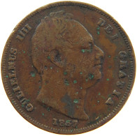 GREAT BRITAIN FARTHING 1837 WILLIAM IV. (1830-1837) #s010 0053 - B. 1 Farthing