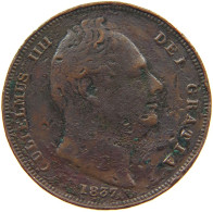 GREAT BRITAIN FARTHING 1837 WILLIAM IV. (1830-1837) #a058 0103 - B. 1 Farthing