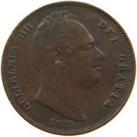 GREAT BRITAIN FARTHING 1835 WILLIAM IV. (1830-1837) #t158 0081 - B. 1 Farthing