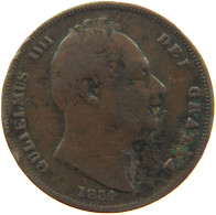 GREAT BRITAIN FARTHING 1834 WILLIAM IV. (1830-1837) #s010 0123 - B. 1 Farthing