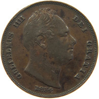 GREAT BRITAIN FARTHING 1834 WILLIAM IV. (1830-1837) #c062 0063 - B. 1 Farthing