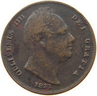 GREAT BRITAIN FARTHING 1831 WILLIAM IV. (1830-1837) #s051 0583 - B. 1 Farthing