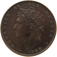 GREAT BRITAIN FARTHING 1829 GEORGE IV. (1820-1830) #t005 0363 - B. 1 Farthing