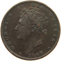 GREAT BRITAIN FARTHING 1828 GEORGE IV. (1820-1830) #t158 0077 - B. 1 Farthing