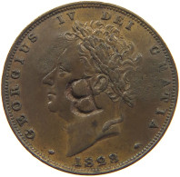 GREAT BRITAIN FARTHING 1828 GEORGE IV. (1820-1830) FARTHING 1828 COUNTERMARKED B , IB #t008 0063 - B. 1 Farthing