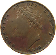 GREAT BRITAIN FARTHING 1826 GEORGE IV. (1820-1830) FARTHING 1826 COUNTERMARKED PV #t143 0125 - B. 1 Farthing