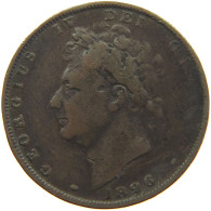 GREAT BRITAIN FARTHING 1826 GEORGE IV. (1820-1830) #s010 0027 - B. 1 Farthing