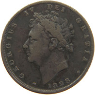 GREAT BRITAIN FARTHING 1828 GEORGE IV. (1820-1830) #c064 0081 - B. 1 Farthing