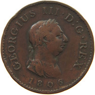 GREAT BRITAIN FARTHING 1806 GEORGE III. 1760-1820 #s060 0147 - A. 1 Farthing