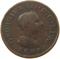 GREAT BRITAIN FARTHING 1806 GEORGE III. 1760-1820 #s051 0785 - A. 1 Farthing