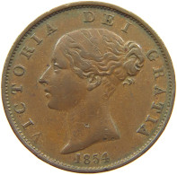 GREAT BRITAIN 1/2 PENNY 1854 Victoria 1837-1901 #t107 0047 - C. 1/2 Penny