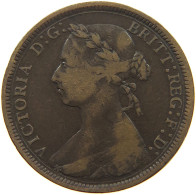 GREAT BRITAIN HALFPENNY 1886 Victoria 1837-1901 #a058 0071 - C. 1/2 Penny