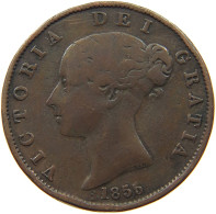 GREAT BRITAIN HALFPENNY 1855 Victoria 1837-1901 #a009 0261 - C. 1/2 Penny