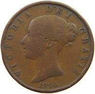 GREAT BRITAIN HALFPENNY 1854 Victoria 1837-1901 #a095 0235 - C. 1/2 Penny