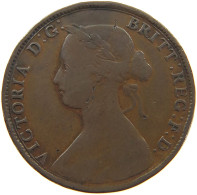 GREAT BRITAIN HALFPENNY 1861 Victoria 1837-1901 #c041 0247 - C. 1/2 Penny