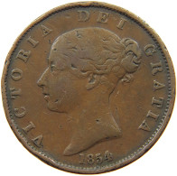 GREAT BRITAIN HALFPENNY 1854 Victoria 1837-1901 #a009 0075 - C. 1/2 Penny