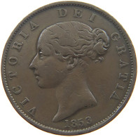 GREAT BRITAIN HALFPENNY 1853 Victoria 1837-1901 #t001 0045 - C. 1/2 Penny