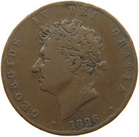 GREAT BRITAIN HALFPENNY 1826 GEORGE IV. (1820-1830) #c003 0191 - C. 1/2 Penny