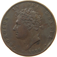 GREAT BRITAIN HALFPENNY 1826 GEORGE IV. (1820-1830) #s077 0227 - C. 1/2 Penny