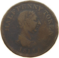 GREAT BRITAIN HALFPENNY 1815 GEORGE III. 1760-1820 BRITISH COPPER #a011 0499 - B. 1/2 Penny