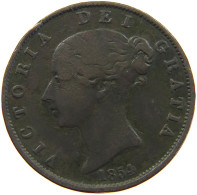 GREAT BRITAIN HALFPENNY 1854 Victoria 1837-1901 #s010 0261 - C. 1/2 Penny