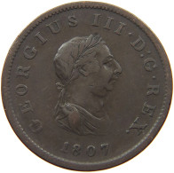 GREAT BRITAIN HALFPENNY 1806 GEORGE III. 1760-1820 #t145 0377 - B. 1/2 Penny