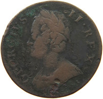 GREAT BRITAIN HALFPENNY 1752 George II. 1727-1760. #s075 0721 - B. 1/2 Penny