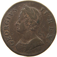 GREAT BRITAIN HALFPENNY 1753 George II. 1727-1760. #t149 0059 - B. 1/2 Penny