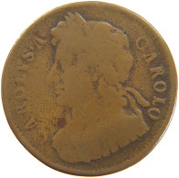 GREAT BRITAIN HALFPENNY 1/2 PENNY 1675 Charles II (1660-1685) #t021 0091 - B. 1/2 Penny