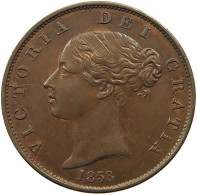 GREAT BRITAIN HALF PENNY 1858 Victoria 1837-1901 #t058 0517 - C. 1/2 Penny