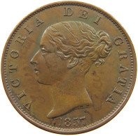 GREAT BRITAIN HALF PENNY 1857 Victoria 1837-1901 #t107 0049 - C. 1/2 Penny