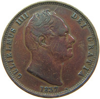 GREAT BRITAIN HALF PENNY 1837 WILLIAM IV. (1830-1837) #t107 0045 - C. 1/2 Penny