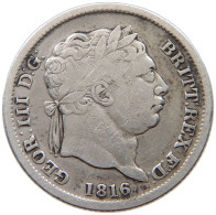 GREAT BRITAIN SHILLING 1816 GEORGE III. 1760-1820 #s049 0225 - H. 1 Shilling