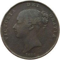 GREAT BRITAIN PENNY 1854 Victoria 1837-1901 #s049 0929 - D. 1 Penny