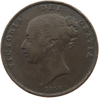 GREAT BRITAIN PENNY 1854 Victoria 1837-1901 #a009 0345 - D. 1 Penny