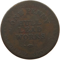 GREAT BRITAIN PENNY 1812 GEORGE III. 1760-1820 HULL LEAD WORKS #s059 0769 - C. 1 Penny