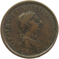 GREAT BRITAIN PENNY 1806 Georg III. 1760-1820 #t020 0315 - C. 1 Penny
