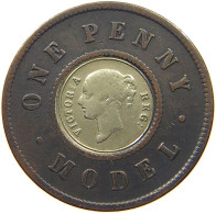 GREAT BRITAIN PENNY  Victoria 1837-1901 MODEL PENNY VICTORIA #t107 0091 - D. 1 Penny