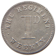 GREAT BRITAIN PENNY  N PENNY REGIMENT WEEKLY SOUTHAMPTON STREET SILVER #t082 0095 - D. 1 Penny