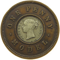 GREAT BRITAIN PENNY  Victoria 1837-1901 MODEL PENNY #t158 0075 - D. 1 Penny